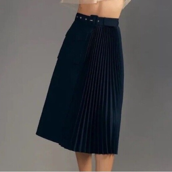 Anthropologie Dresses & Skirts - Mare Mare x Anthropologie Pleated Cargo Skirt Navy XL
